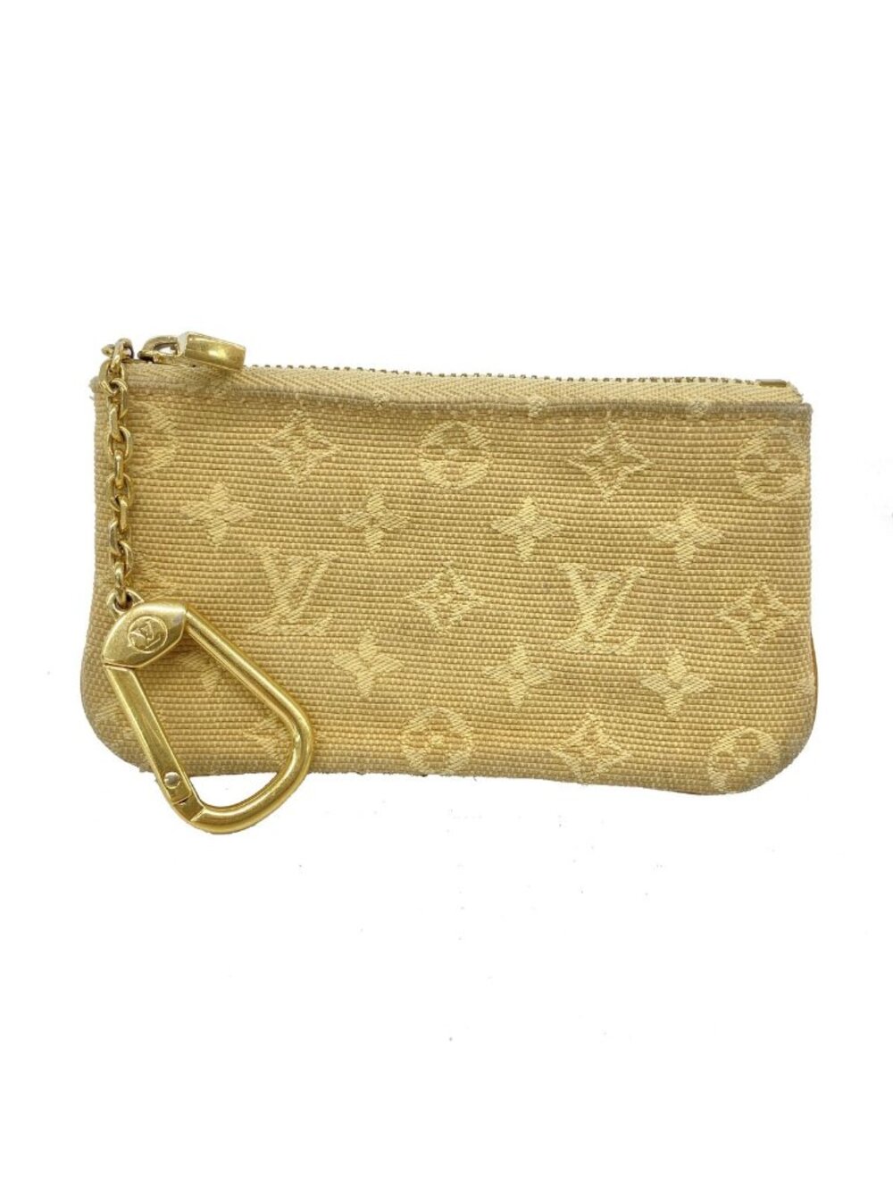 Louis Vuitton Coin Purse Monogram Mini Pochette Cles Beige